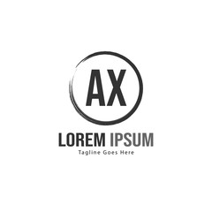 AX Letter Logo Design. Creative Modern AX Letters Icon Illustration