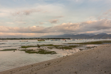 The turquoise blue of the Gili Trawangan Islands, Lombok, Indonesia