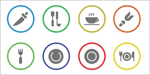 dining icon set