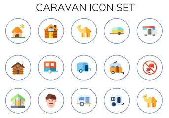 caravan icon set