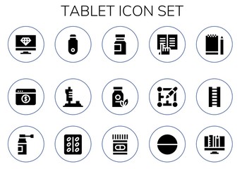 tablet icon set