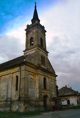 Fototapeta na wymiar old church in the city