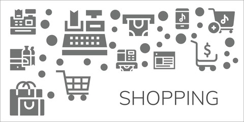 shopping icon set