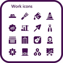 work icon set