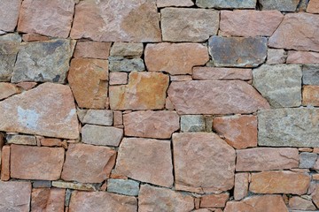Magnifique mur en granit rose en Bretagne