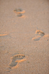 Fussspuren im Sand