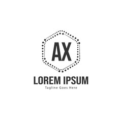 AX Letter Logo Design. Creative Modern AX Letters Icon Illustration