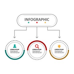 Presentation business infographic template with 3 options