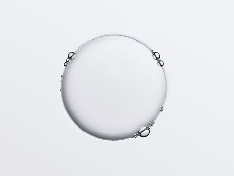 Clear bubble circle outlined with smaller bubbles