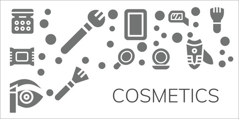 cosmetics icon set