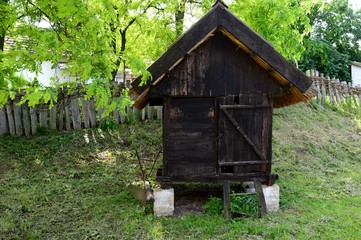 ethno village with old houses