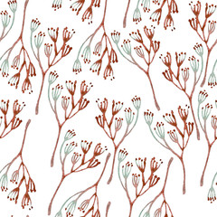 Watercolor floral wallpaper seamless pattern or background