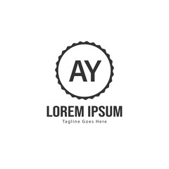 AY Letter Logo Design. Creative Modern AY Letters Icon Illustration