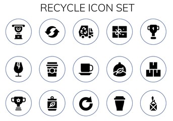 recycle icon set