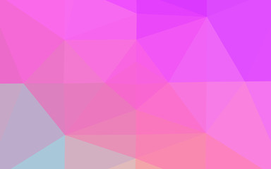 Light Pink vector abstract polygonal texture.
