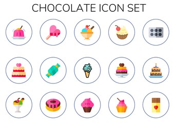 chocolate icon set