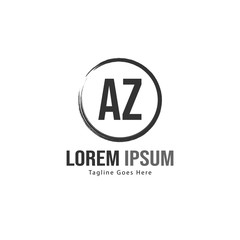 AZ Letter Logo Design. Creative Modern AZ Letters Icon Illustration