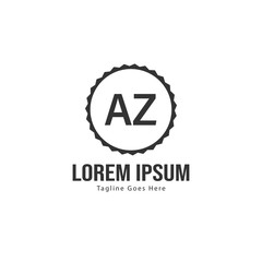 AZ Letter Logo Design. Creative Modern AZ Letters Icon Illustration