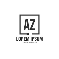 AZ Letter Logo Design. Creative Modern AZ Letters Icon Illustration