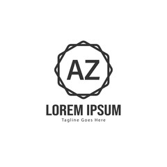 Fototapeta premium AZ Letter Logo Design. Creative Modern AZ Letters Icon Illustration