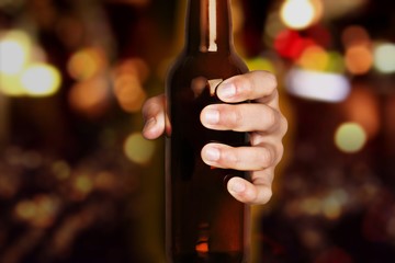 Can drink man hand holding jar aluminum