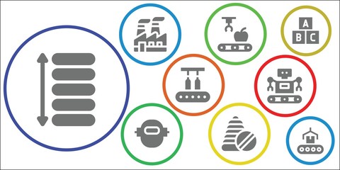 robot icon set