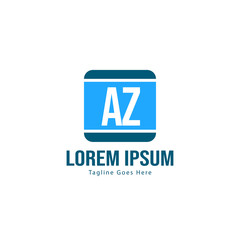 Fototapeta premium AZ Letter Logo Design. Creative Modern AZ Letters Icon Illustration
