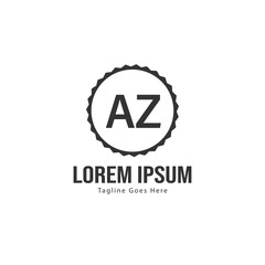 AZ Letter Logo Design. Creative Modern AZ Letters Icon Illustration