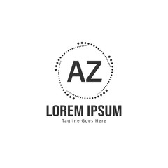 AZ Letter Logo Design. Creative Modern AZ Letters Icon Illustration