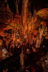 Fototapeta na wymiar Cave stalactites, stalagmites, and other formations at Luray Caverns. VA. USA.