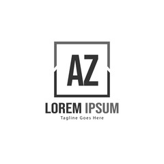 AZ Letter Logo Design. Creative Modern AZ Letters Icon Illustration