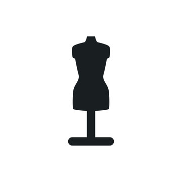 sewing mannequin vector icon