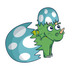 newborn triceratops breaking the shell