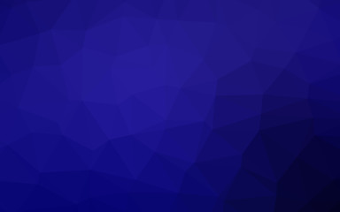 Dark BLUE vector low poly cover.