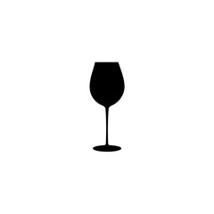 Wine glass Icon Vector black silhouette illustration