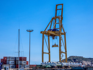 Sea cargo port. Cartagena, Spain
