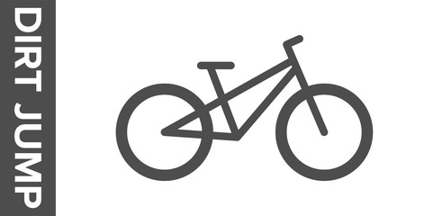 Dirt jumping bike silhouette. Vector flat icon.