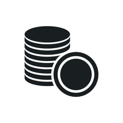 coin stack vector icon
