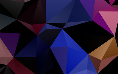 Light Multicolor, Rainbow vector triangle mosaic cover.