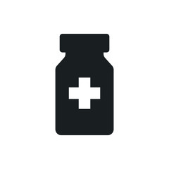 pills vial vector icon