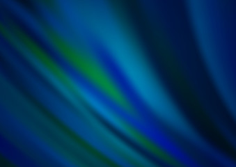 Dark BLUE vector background with liquid shapes.