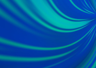 Dark BLUE vector glossy bokeh pattern.