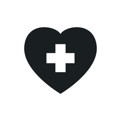 Obraz premium heart cross vector icon