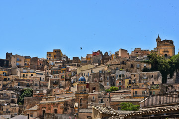 View of the city of Ragusa in Italy