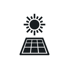 sun panel vector icon
