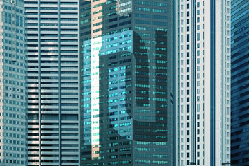 Fototapeta na wymiar Skyscrapers walls