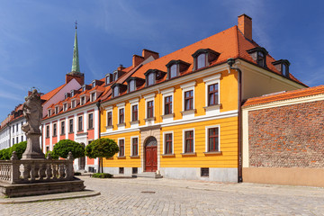 Wroclaw. The main street of the oldest district of the city, Ostrow Tumski