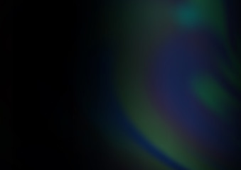 Dark BLUE vector glossy bokeh pattern.