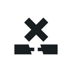 Fototapeta premium disconnection vector icon