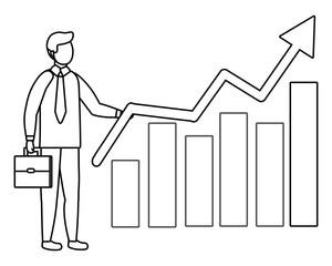 Businessman avatar cartoon design vector illustration